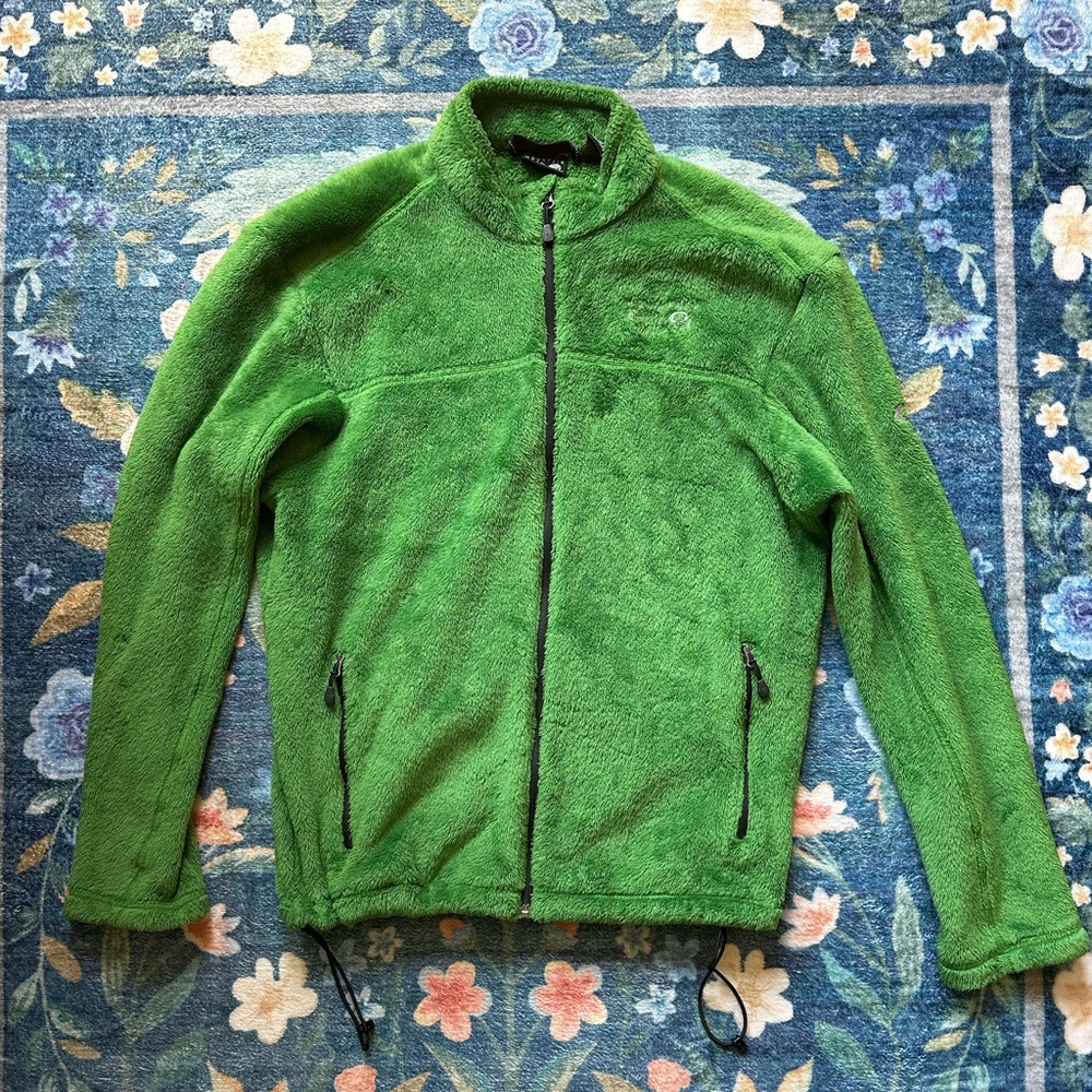 Mountain Hardwear Pyxis Tech Fleece Jacket Sz M Unisex w/ Bottom Drawstrings